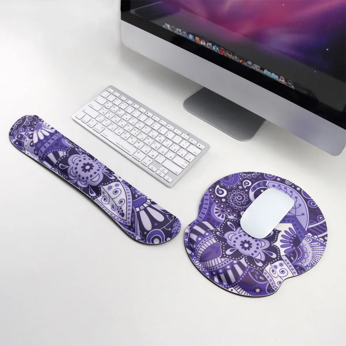 Wrist Rest Ergonomic - لوحة ماوس مانعة الانزلاق مع قاعدة