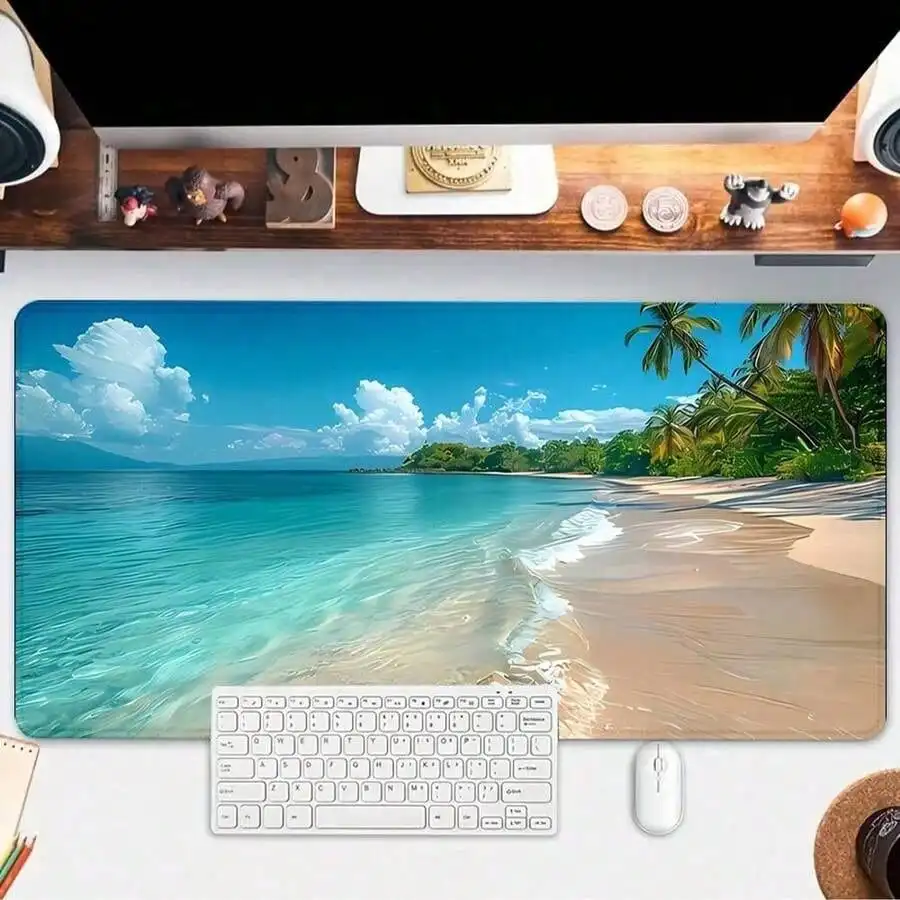 لوحة ماوس بلو أوشن بتصميم شاطئ - مراجعة Gaming Accessories Gifts For Men وسعره