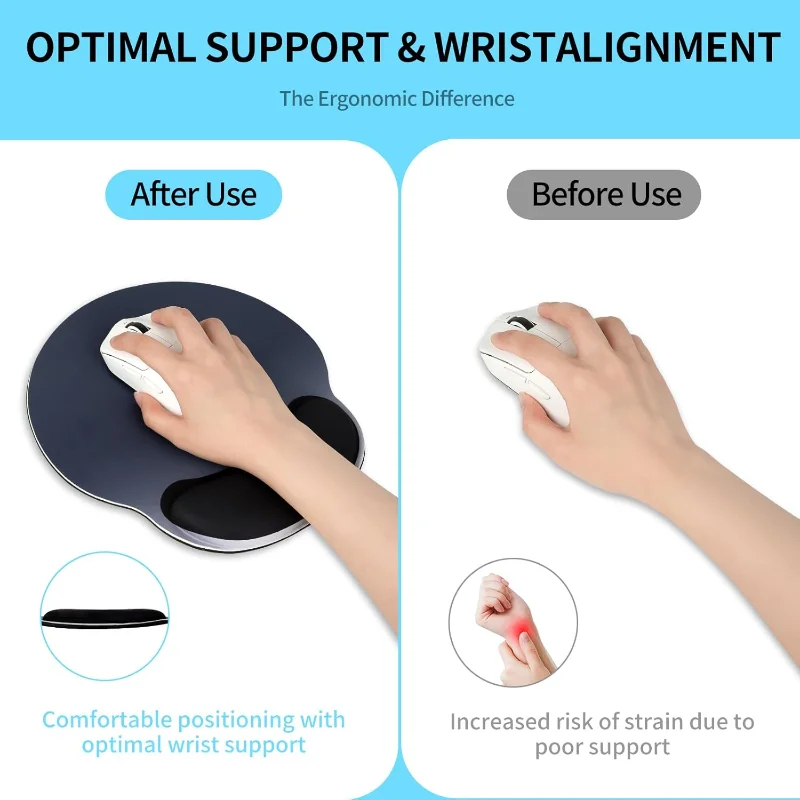 وسادة فأرة متدرجة اللون غير قا - مراجعة Wrist Rest Ergonomic وسعره
