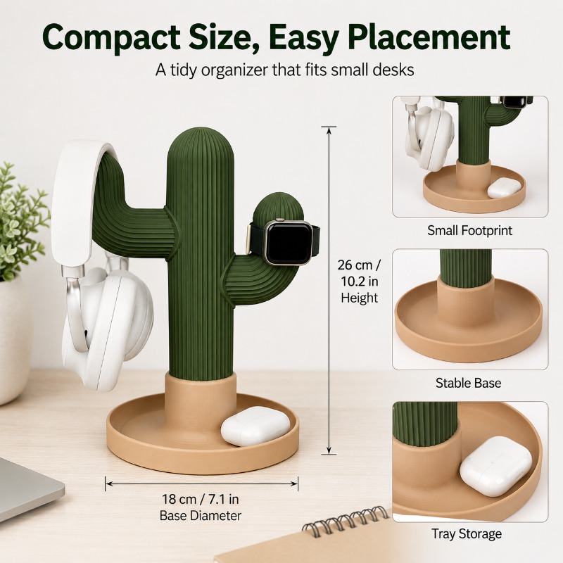 حامل سماعات رأس بتصميم صبار بس - مراجعة Gaming Accessories Setup وسعره